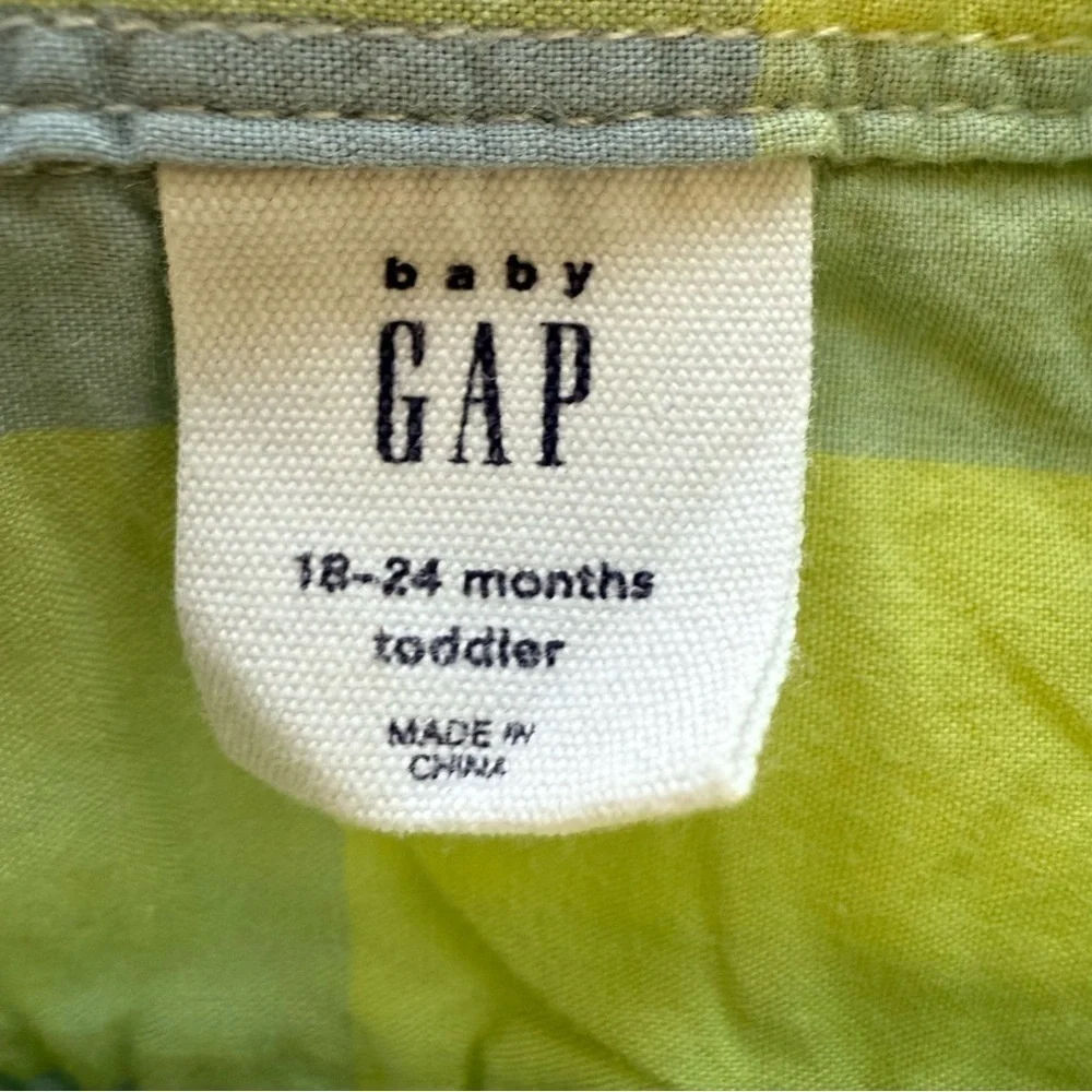 GAP Kids Toddler Plaid Short Sleeve Shirt Size 18-24 Months